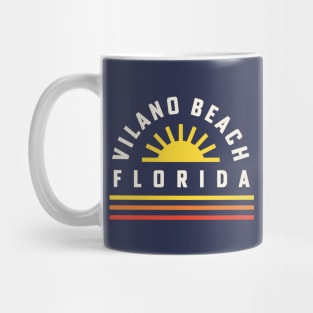 Vilano Beach Florida St. Augustine Retro Vintage Sunset Mug